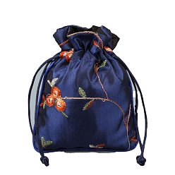 Прусский Синий Тканевые мешочки для упаковки ювелирных изделий, сумки на шнурке, берлинская лазурь, 14x11 см