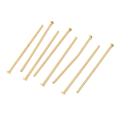 Real 18K Gold Plated SHEGRACE Brass Flat Head Pins, Cadmium Free & Nickel Free & Lead Free, Long-Lasting Plated, Real 18K Gold Plated, 30x0.7mm, Head: 2mm, about 180pcs/bag