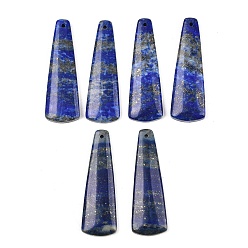 Trapezoid Природный лазурит подвески, подходящие подвески, трапециевидные подвески, 40~41x13~13.5x4~4.5 мм, отверстие : 1.2 мм