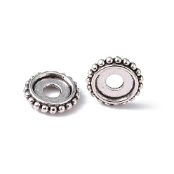 Antique Silver Alloy Spacer Beads, Cadmium Free & Lead Free, Rondelle, Antique Silver, 10x2mm, Hole: 3mm