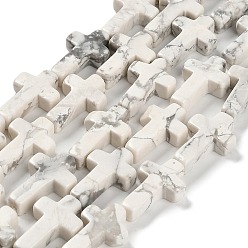 Говлит Природные Говлит бисер нитей, крестик, 14.5x11x4.5 мм, отверстие : 0.8 мм, около 27 шт / нитка, 15.35'' (39 см)