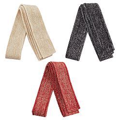 (52) Непрозрачная лаванда 3 шт. 3 цвета 90 % хлопок и 10 % эластичная резинка для манжет, отделка воротника выреза горловины пояса, трикотажный край металлизированной нитью, стеганая ткань, разноцветные, 1000~1040x30~33x2 мм, 1 шт / цвет