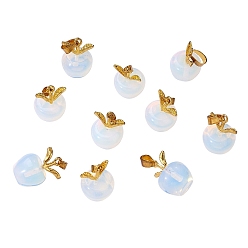 лаванда 10 шт яблочный драгоценный камень подвеска кристалл кварц лечебные подвески из натурального камня опал пряжка для ювелирных изделий ожерелье серьги изготовление ремесел, лаванда, 20.5x14.8 мм, отверстие : 3 мм