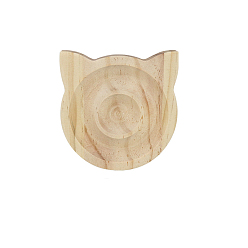 Cat Shape Деревянные стенды с одним браслетом, поднос для украшений для показа браслетов, форма кошки, 10.3x9.5 см