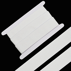 Белый 5м полиэстеровые нескользящие силиконовые эластичные захваты для шитья одежды, плоский, с 1картами для демонстрации на картоне, белые, 40 мм, около 5.47 ярдов (5 м) / комплект