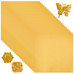 Золотой 100шт. листов алюминиевой фольги, квадратный, золотые, 150x150x0.1 мм