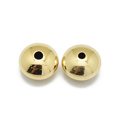 Real Gold Filled Yellow Gold Filled Spacer Beads, 1/20 14K Gold Filled, Cadmium Free & Nickel Free & Lead Free, Flat Round, 8x4.6mm, Hole: 1.5mm