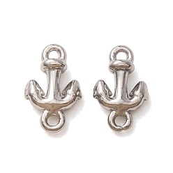 Stainless Steel Color 304 Stainless Steel Connector Charms, Anchor Links, Stainless Steel Color, 4x5.5x2.5mm, Hole: 1mm