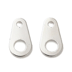 Серебро Латунные удлинители цепи, без свинца и без кадмия, серебряные, 9x5x0.5 мм, отверстия : 1.2 mm и 2.5 мм