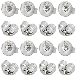 Платина 40 пары 925 гайки для ушей из стерлингового серебра, платина, 5x4.5x3 мм