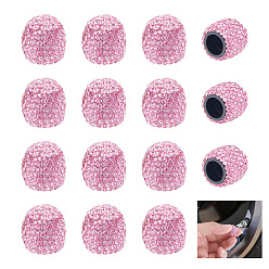 Роза 16 шт. колпачки для вентилей шин из полимерной глины и страз, колонка, роза, 15x13 мм, внутренний диаметр: 7.5 мм