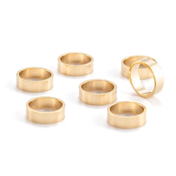 Real 18K Gold Plated 304 Stainless Steel Pendants & Linking Rings, Ring Shape, Real 18k Gold Plated, 6.5x2mm