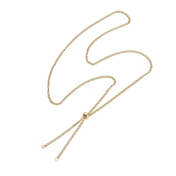 Золотой 304 изготовление ожерелий из витой цепи панцирного типа из нержавеющей стали, золотые, 23.62 дюйм (60 см)