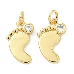 Настоящее золото 18K Кулон из циркония, нога, долговечный, без кадмия и без свинца, стойки покрытие, с целью перехода в кольце, реальный 18 k позолоченный, 16x10.5x2 мм, отверстие : 3.3 мм