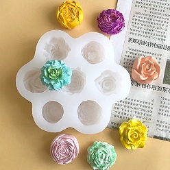 Белый Любовница день матери роза diy свеча силиконовые формы, пищевой силикон, изготовление украшений, для изготовления свечей, белые, 120x120x26 мм