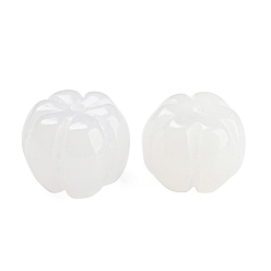 Белый Осенние смоляные растительные бусины, тыква, белые, 12.5~13x10 мм, отверстие : 1.5 мм