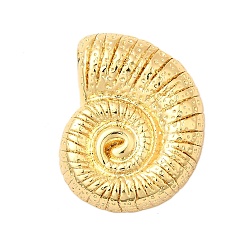Настоящее золото 18K Латунные подвески, форма раковины, стойки покрытие, долговечный, без свинца и без кадмия, реальный 18 k позолоченный, 25x20x6 мм, отверстие : 3 мм