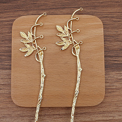 Light Gold Палочки для волос из сплава и листьев виноградной лозы, аксессуары для волос для женщин, золотой свет, 171x30 мм