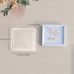 Квадрат Сделай сам пищевые силиконовые формы для подставок, изготовление украшений, формы для литья смолы, для уф-смолы, изготовление ювелирных изделий из эпоксидной смолы, квадратный, 85x85x11 мм