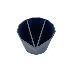 Черный Силиконовые разъемные стаканчики для заливки красок, чашка для заливки краски 3 разделители каналов, DIY инструменты из эпоксидной смолы для рисования жидким искусством, чёрные, 9x8x5.2 см