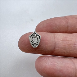 Античное Серебро Сплавочные овальные бусины тибетского стиля , кисточка вилка линкер, античное серебро, 10x8 мм, отверстие : 2 мм, Около 670 шт / 500 г