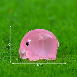 Фламинго Фигурки слонов из светящейся смолы 3d, для домашнего украшения рабочего стола, светится в темноте, фламинго, 21x15 мм