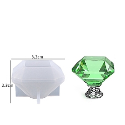 Diamond DIY Silicone Molds, Resin Casting Molds, For UV Resin, Epoxy Resin Jewelry Making, White, Diamond, 33x33x23mm