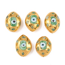 Аквамарин Окрашенный натуральный кварц и бусины ручной работы от сглаза, с латунной фурнитурой , золотые, аквамарин, 29~30x22~22.5x16~16.5 мм, отверстие : 1 мм