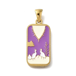 Волк 304 нержавеющей стальной эмали подвески, таро тема очарование, реальный 18 k позолоченный, волк, 26x12.5x1.5 мм, отверстие : 5 мм