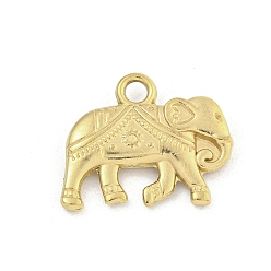 Настоящее золото 18K Ионное покрытие (ip) 304 подвески из нержавеющей стали, очарование слона, реальный 18 k позолоченный, 15x18.5x3 мм, отверстие : 2 мм