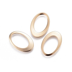Золотой 201 нержавеющей стали связывающий кольца, овальные, золотые, 18x12x0.5~1 мм, Внутренние размеры: 13x8 mm