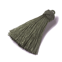 Коричневый Нейлоновые кистовые подвески, кофе, 70~72x17~18 мм, отверстие : 3~4 мм