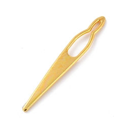 Golden Iron Dreadlocks lnterlock Needle Tool, Sisterlock Crochet Tool, Golden, 59x8.5x1.8mm, Hole: 5x23mm