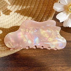 Pink Акриловый зажим в форме облака, универсальный аксессуар для волос для женщин, розовые, 105x50 мм