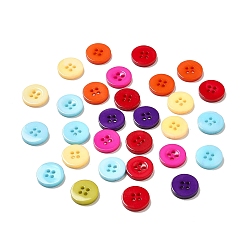 (52) Непрозрачная лаванда Пуговицы из смолы, окрашенные, плоско-круглые, разноцветные, 13x2 мм