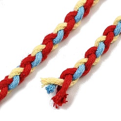 Красный Круглый плетеный шнур из поликоттона, для diy craft, красные, 8 мм, около 5.47 ярдов (5 м) / мешок