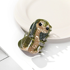 Темно-оливково-зеленый Заколки для волос в форме когтей из ацетата целлюлозы, змея, аксессуары для волос для женщин и девочек, темно-оливковый зеленый, 79x62 мм