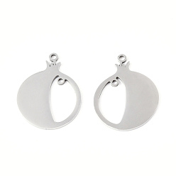 Нержавеющая Сталь Цвет Не тускнеет 201 подвески-соединители из нержавеющей стали, гранат, цвет нержавеющей стали, 23x18x1 мм, отверстие : 1.4 мм