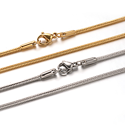 (52) Непрозрачная лаванда 304 из нержавеющей стали цепи змея ожерелья, с карабин-лобстерами , разноцветные, 19.6 дюйм (50 см), 1.5 мм