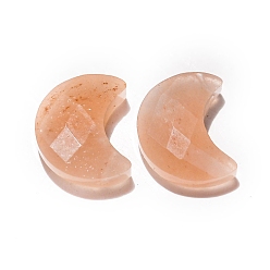 Розовый Авантюрин Натуральные розовые авантюрные подвески, обереги граненой луны, 15x10 мм