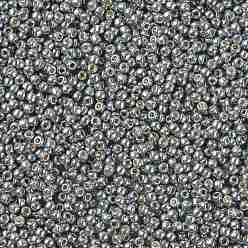 (PF565) PermaFinish Silver Grey Metallic TOHO Round Seed Beads, Japanese Seed Beads, (PF565) PermaFinish Silver Grey Metallic, 11/0, 2.2mm, Hole: 0.8mm, about 1110pcs/bottle, 10g/bottle