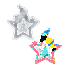Звезда Рождественские темы силиконовые формы для свечей своими руками, формы для литья смолы, белые, звезда, 175x160x19 мм