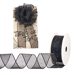 Черный 9м полиэстеровая лента со стразами, для декора из ткани своими руками, чёрные, 1-1/2 дюйм (38 мм), около 9.84 ярдов (9 м) / рулон