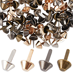 (52) Непрозрачная лаванда 100шт 4 цвета железные гвозди, скрапбукинга, Фотоальбом, украшение свадебных принадлежностей, детские куклы, карты DIY бумаги, разноцветные, 24.5x14.5 мм, штифты : 3.5 мм, 25 шт / цвет