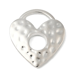 Платина Подвески из сплава , стойки покрытие, блокировка сердечной формы, платина, 39.5x35.5x4.5 мм, отверстие : 16x11 мм