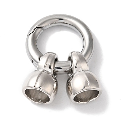 Платина Кольцо стойки покрытие латунные пружинные кольца, долговечный, без свинца и без кадмия, платина, 38 мм, отверстие : 1.5 мм