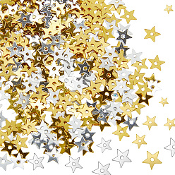 (52) Непрозрачная лаванда 100g 2 цвета ПЭТ пайетки/подвески из пайеток, звезда, украшение-аксессуар, разноцветные, 5x5.5x0.2 мм, отверстие : 0.9 мм, 50 г / цвет