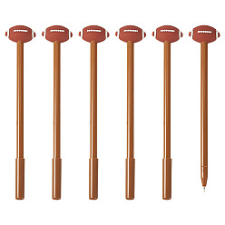 Rugby 8Pcs Ball Series Cartoon Stainless Steel Pens, Rugby, 177x32.5x18.5mm