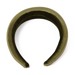 Темно-серый Флокирующая ткань, губка, толстые резинки для волос, женские аксессуары для волос своими руками, темно-серый, 14~42 мм, внутренний диаметр: 145x125 мм