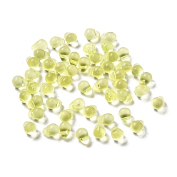 Темный Хаки Прозрачные акриловые брелоки, граненые, слезинки, Темный хаки, 6x4.5 мм, отверстие : 1 мм